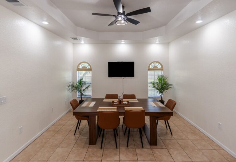 After: Michaels House dining room after the Airbnb makeover