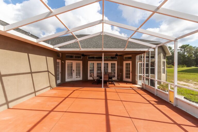 After: Michaels House clean, open screened lanai and pool deck